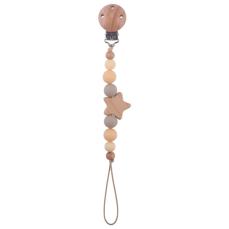 Star Pacifier Clip (Neutral)